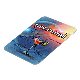 Flexible Cocktail cosmopolite Drink Recette Magnet