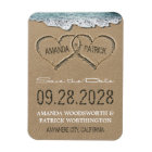 Coeurs sur la plage de sable Magnet Réservez la da