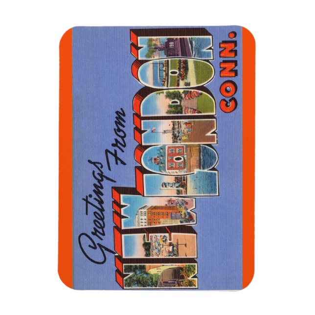 Flexible Connecticutt, New London Magnet (Vertical)