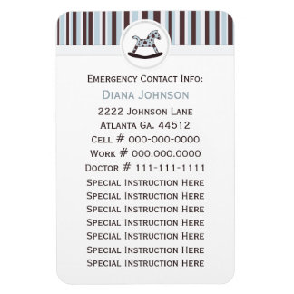 Flexible Contact d'urgence : Rocking Horse Premium Magnet