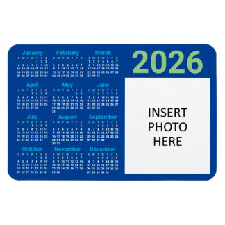 Flexible Custom Photo 2026 Calendar Magnet