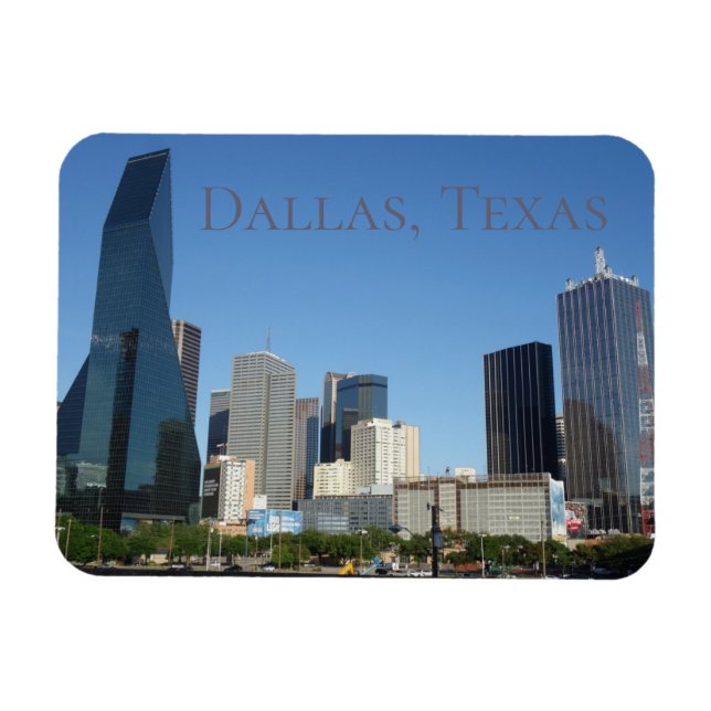Flexible Dallas Texas Designer Magnet (Horizontal)