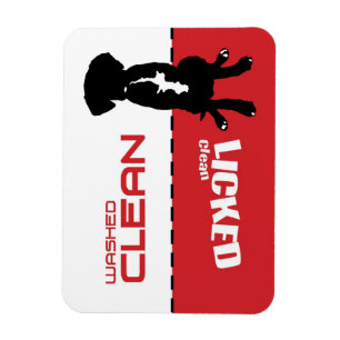 Flexible Dog Puppy Dishwasher Magnet - Licked Clean