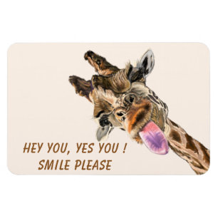 Flexible Drôle cadeau Magnet Jouer Giraffe - Smile