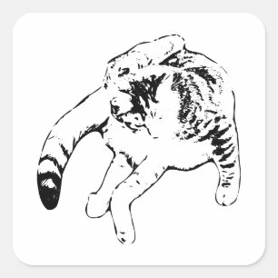 Flexible. Fabulous. Feline. Square Sticker