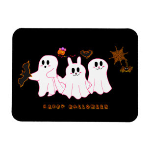 Flexible Fantômes Drôle Posant Pour Une Photo   Magnet phot