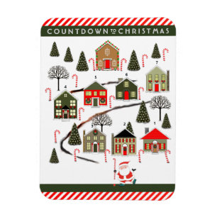Flexible Field Hockey Christmas Countdown Magnet