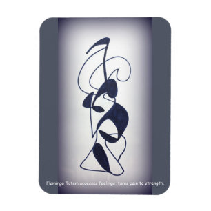 Flexible Flamant rose Totem Magnet