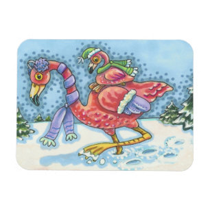 Flexible Flamants roses roses - MAGNET DE NOËL À Neige prof