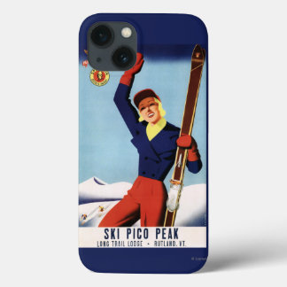 Flexible Flyer Pin-Up Skiing Girl iPhone 13 Case