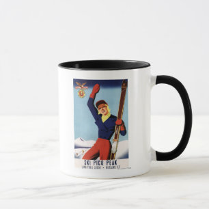 Flexible Flyer Pin-Up Skiing Girl Mug
