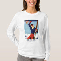 Flexible Flyer Pin-Up Skiing Girl