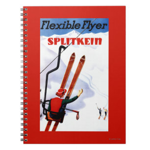 Flexible Flyer Splitkein Wooden Skis Promo Notebook