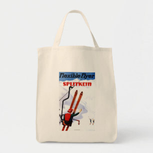 Flexible Flyer Splitkein Wooden Skis Promo Tote Bag