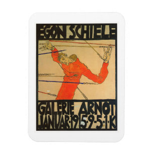 FLEXIBLE "GALERIE ARNOT" POSTER BY EGON SCHIELE ON MAGNET