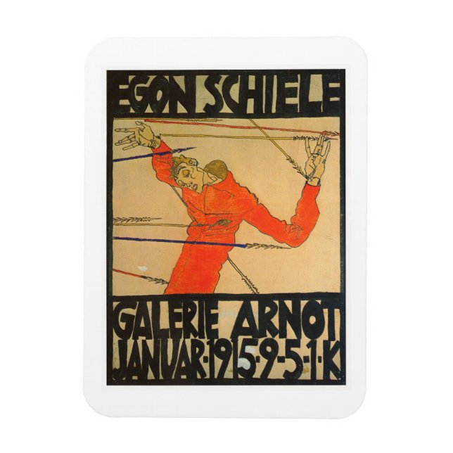 FLEXIBLE "GALERIE ARNOT" POSTER D'EGON SCHIELE SUR MAGNET (Vertical)