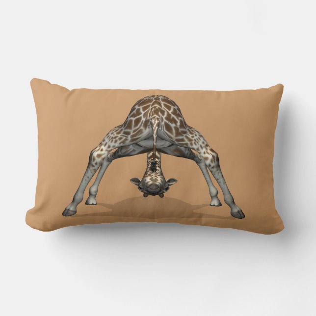 Flexible Giraffe Lumbar Pillow (Front)