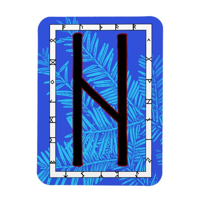 Flexible Hagalaz Viking Rune Magnet - Transformation! (Vertical)