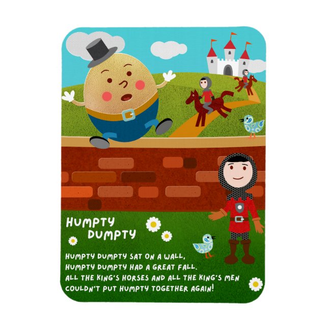 Flexible Humpty Dumpty Nursery Rhyme Magnet (Vertical)