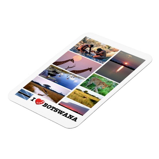 Flexible I LOVE Botswana - Magnet (Côté Gauche)