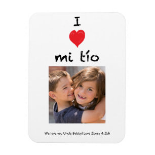 Flexible I Love Mi Tio Photo Magnet Keepsaké