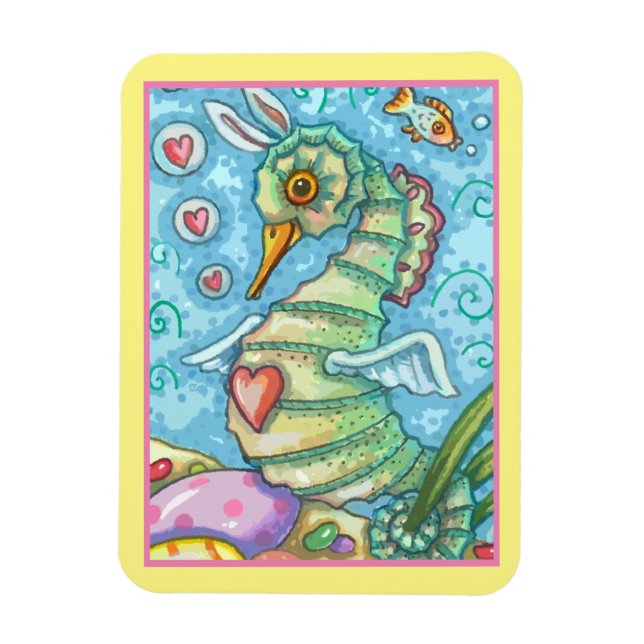 Flexible Imaginaire DE PÂQUES, PRINTEMPS SEAHORSE MAGNET DE (Vertical)