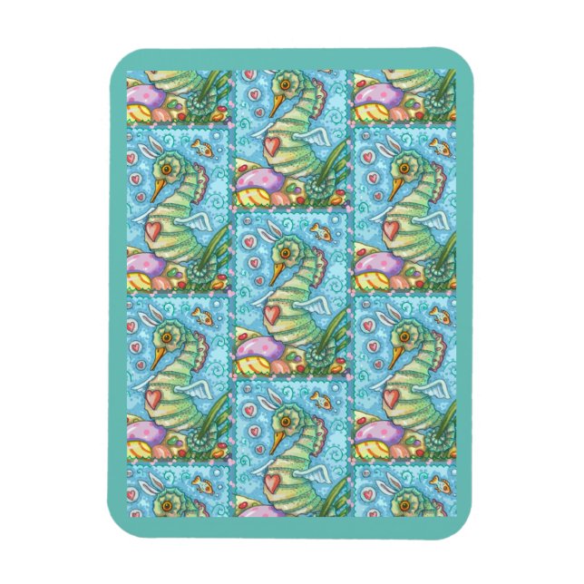 Flexible Imaginaire DE PÂQUES, PRINTEMPS SEAHORSE MAGNET DE (Vertical)