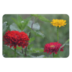 Flexible Impressionniste Zinnia Magnet
