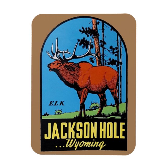 Flexible Jackson Hole, Wyoming Magnet (Vertical)