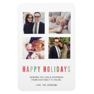 Flexible Joyeuses fêtes | Magnet photo moderne et brillant 