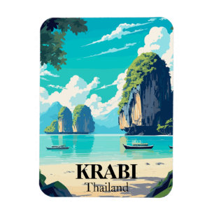 Flexible Krabi Thaïlande Plage Voyage Souvenir Magnet