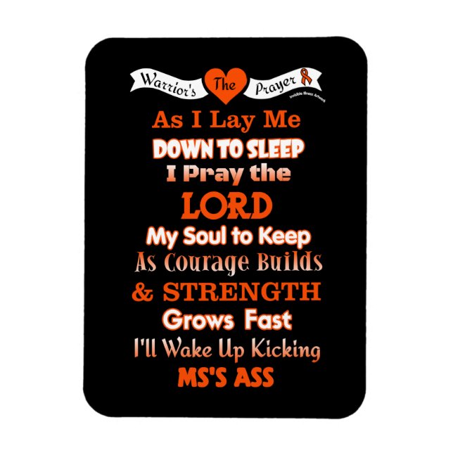 Flexible La prière du guerrier...MS Magnet (Vertical)