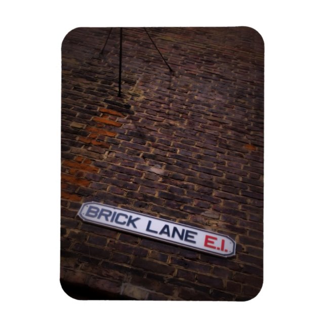 Flexible Lane en brique - Panneau de rue - Londres - Magnet (Vertical)