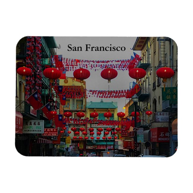 Flexible Lanternes chinatown de San Francisco #4 Magnet (Horizontal)