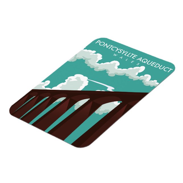 Flexible Leaderfoot Viaduc Écosse affiche de voyage Magnet (Côté Gauche)