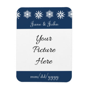 Flexible Les flocons de neige d'hiver dans la Marine Magnet