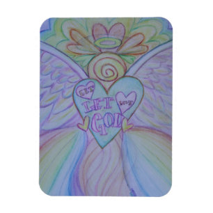 Flexible Let Love, Let God Rainbow Angel Magnet
