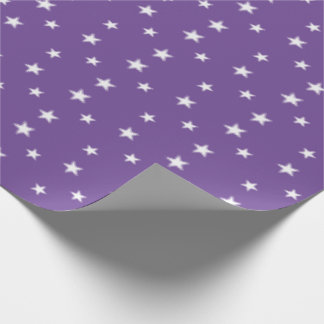 Flexible Lilac Stray Christmas Stars Wrapping Paper