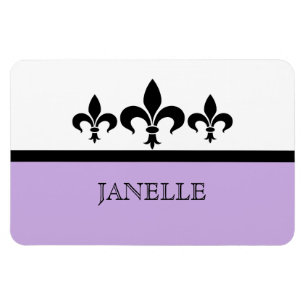 Flexible Lilac Swanky Fleur De Lis Flexi Magnet