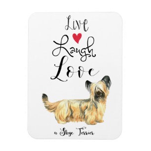 Flexible Live Laugh Love a Skye Terrier Magnet