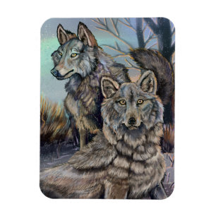 Flexible Loups de l'Arctique Magnet hivernal
