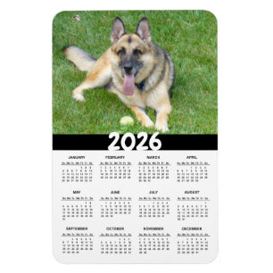 Flexible Magnet Calendrier des bergers allemands 2026