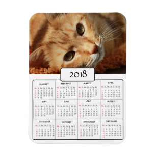 Flexible Magnet Calendrier Personnalisé De La Photo De Cha