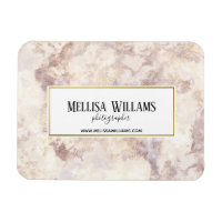 Magnet Carte de visite en marbre d'or Faux