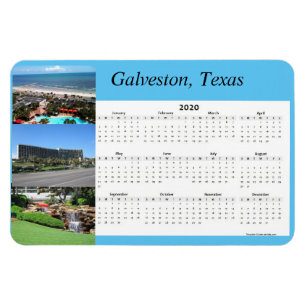 Flexible Magnet de calendrier magnétique de l'année 2020