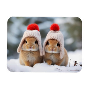 Flexible Magnet de lapins de neige
