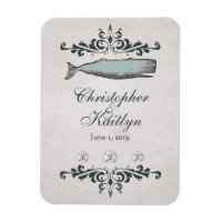 Magnet de Mariage de baleine Vintage personnalisée