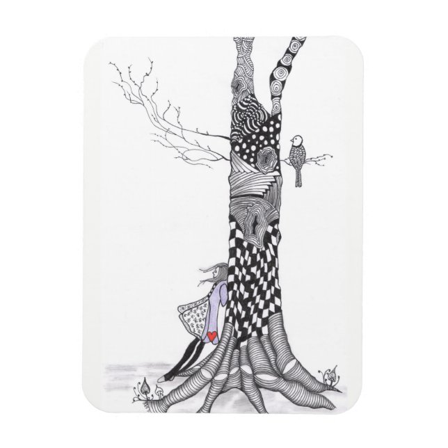 Flexible Magnet de petite fille mignon 3" x 4" (Vertical)