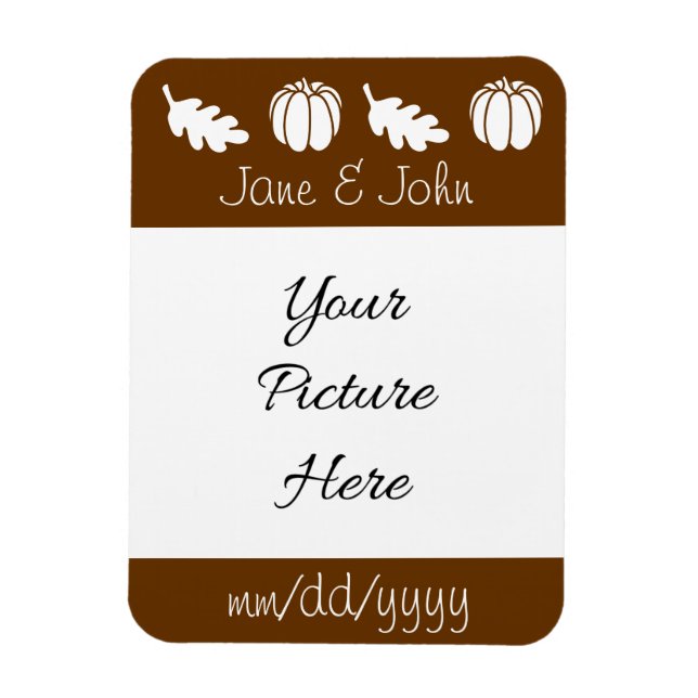 Flexible Magnet de rappel de date de Patch de Citrouille en (Vertical)