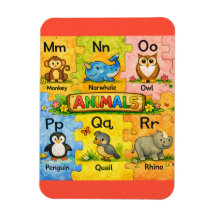 Magnet de réfrigérateur Alphabet Animal M-R pour p